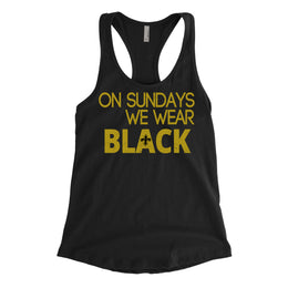On sundays we wear black tank